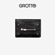GROTTO个乐25年新款轻奢时尚真皮翻领多卡位卡夹卡包礼物 暗夜银 F