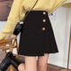 Miao Yijia autumn skirt pleated skirt short skirt spring and autumn skirt black women's winter skirt high-end 2025 new skirt a-line skirt irregular black pleated skirt