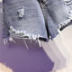 Xiangyunge 2025 NOUVEAU SUMBRE STYLE DE BISTOIRE DE DENIM RÉPOSÉ POUR LES FEMMES AVEC LA FAT MM SLAPT SLAMING LEG-LEG A-LINE PAPT TRENDY BLUID BLUE 9767 S 90-100JIN [Jin est égal à 0,5 kg]