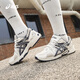 亚瑟士（ASICS）休闲鞋男女GEL-KAHANATR复古厚底运动鞋1203A390-001 黑色/银色 42.5