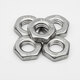 Jingong 304 Tuerca hexagonal de acero inoxidable Tuerca de acero inoxidable de acero inoxidable tornillo de tornillo fino hexágono plano Tuerca fina M16*1.5 TODO FINO GB6173 [1 pieza]