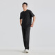 Lilang Waffle Textur kurzärmelig T-Shirt Herren-Lose Version Sommer 2025 Neues Casual Patch-Pocket-Herren-T-Shirt Black (G5XTX3131Y) 2XL 180/96A