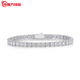 Guanpuge Fat Donglai same style pt950 platinum moissanite bracelet high quality new full diamond moissanite feminine temperament light luxury 925 silver 10 points moissanite bracelet + certificate + 15.5cm