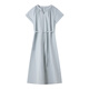 
Vanciman light blue French V-neck dress for women 2025 summer new waist-hugging lace-up slim casual long skirt M9733 light blue S