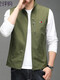 Tommy Shekelly Tommy's Men's Spring и осень тонкий жилет с тонкой жилетом для подставки. Внешний жилет на открытом воздухе.