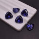 Tanzanite sapphire bare stone mulberry sapphire tanzanite triangle mulberry stone ring surface sapphire blue blue ring 12X12MM