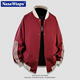 NASA über offizielle gemeinsame amerikanische Baseball -Uniform für Männer Frühling und Herbst Lose Pilotjacke Freizeitsport Jacke Männer N250JK838 Maroon S