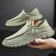 
Woodpecker Old Beijing cloth shoes men's summer trendy shoes canvas shoes men lazy people driving soft sole no laces light and breathable YS9901 beige 40