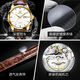 Olevs Schweizer zertifiziertes Paar Uhren Paar trendy lässige einfache einfache Männer und Frauengürtel Uhre Luminous Water of Watch Watch Calender [Mechanisches Modell] Weißes Paar 6629 Paar