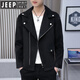 
JEEP SPIRIT spring and autumn short windbreaker men's British small suit jacket casual jacket Korean style trendy slim and handsome suit Golden mink khaki plus cotton thick XL