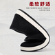 Old Beijing cloth shoes for men's high-end spring and summer casual breathable one-foot pedal anti-slip canvas shoes for elderly people [New product] shit-skinned cloth shoes 41 (255mm)