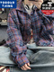 
YOOOURTHING American retro plaid shirt men's long-sleeved spring, autumn and winter plus velvet thickened loose couple's versatile casual shirt jacket CJ9734-Yellow plaid plus velvet XL (recommended 125-145Jin [Jin equals 0.5 kg]) Universal size
