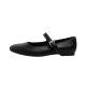Woodpecker 2025 spring new style one-liner buckle light mouth flat sole single shoes small square toe retro soft leather soft sole Mary Zhen women's shoes 2601 black 36