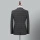 SHANSHAN light luxury brand men's suit gray plaid slim fit fashionable wedding business casual suit for men dark gray XL 175