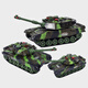 
MPPMCK children's remote control vehicle tank toy remote control vehicle military model military green electric armored vehicle crawler boy military green crawler tank [with light sound] battery life version [a set of rechargeable batteries + charging cable]