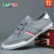 CARTELO men's shoes spring men's versatile white shoes 2025 new Korean version white casual canvas shoes men's one-foot pedal shoes SS9272 black and white 39