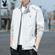 Playboy (PLAYBOY) Jacket Men's Jacket Men's Autumn and Winter Casual Stand Collar Trendy Top Clothes Khaki XL