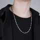 Maimid Moebius necklace men's plain chain trendy brand versatile light luxury clavicle chain titanium steel jewelry silver sweater chain necklace Moebius necklace 55cm
