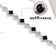 Guanpu Pavilion Fat Donglai same style pt950 platinum bracelet four-leaf clover pt999 girls platinum bracelet women's Valentine's Day gift PT950 black agate four-leaf clover bracelet SF engraving