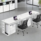 OIMG desk staff desk computer desk double three-person desk staff station 234 people desk four-person staff desk U-shaped single row 2 people + 2 cabinets