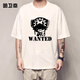 Zhizhen männlicher Gott 2025 Neues One-Stück Luo Luffy T-Shirt Herren Baumwolle Kurzarm Sanji White Bart Ace Hacker Peripheriekleidung weiß F1283 Zoro s