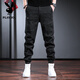 Playboy (Playboy) Workwear Jeans Marca de moda Harem Pants Spring y Autumn Blue Retro Washing Men's Pants Handsome Tendencia negra un peso regular de 3xl 181200Jin [Jin iguala 0.5 kg]