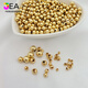 Jea.Pie boutique 18k gold loose beads color-preserving 14K gold-filled spacer beads 18K round gold beads diy bracelet necklace beaded silver Z175 14K gold 3mm round beads 100 pieces