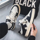 Huang Biao Vest 2025 Neue Schwarz -Weiß -Schuhe für Männer Panda Skateboardschuhe atmungsbezogene lässige Sportarten kleine weiße trendige Schuhe für Männer Weiß und Schwarz 9909 Black Label Herbst und Winter Neue Stil 24.5 39 Innere Länge ist ungefähr cm