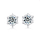 Guanpu Pavilion Fat Donglai same style pt950 platinum moissanite earrings snowflake moissanite PT950 women's new light luxury niche ear snowflake earrings 50 cents pair matching certificate