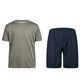 Yunteng Hersteller Sommer Herrenanzug Kurzarm Training Kleidung Top Schnell trocken T-Shirt Physische Anzug Shorts Set l Fitnessanzug Set 165-17084-88