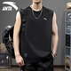ANTA Sports Vest Men's Sleeveless T-shirt Men's Summer Basketball Training Wear Fitness Running Quick-Drying Clothes 7123-2 Pure White L