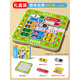 Allied Huarong Road Toy Car Car Sliding Puzzle Nummer Kinder 3 bis 6 Jahre Denkweise Training intellektuelles Spielzeug Ausziehen aus dem Lagerhaus [Magnetic Model] 360 Fragen 15 Autos