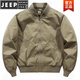 JEEP SPIRIT夹克男春秋季休闲美式棒球服新款秋冬季男士棉服飞行员外套男 JWD9226加棉 卡其色 厚款 M