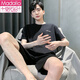 
Modal pure cotton pajamas men's 2025 summer new men's short-sleeved shorts cotton thin men's large-size home clothing set HDE-9928 L men