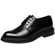 
YRC Yierkang men's shoes in autumn new business formal leather shoes for men's casual inner height-enhanced lace-up soft-soled wedding shoes brown single shoes 11303 standard size 38