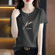 Pure cotton white short-sleeved T-shirt women's loose printed T-shirt summer top 6193 white short-sleeved XL (recommended 120-135 Jin [Jin equals 0.5 kg])