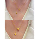 OFK old phoenix 999 gold new style small waist five-pointed star AB chain necklace is versatile, fashionable and light