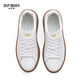 DEEP BREATH Deep Breath Women's Shoes, versatile cowhide shoes, gold-plated logo, lace-up casual shoes, AX12121 white 37