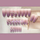 
Purple butterfly wears long manicure style white and elongated hand-shaped fake nail nail patches finished manicure patches nail patches L15253 slightly drunk dreams [Give a tool kit 5 pieces set