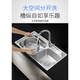 Hengjie suitable for thickened stainless steel sink double-slot package with knife holder kitchen sink bowl 304 steel 72X38 standard package