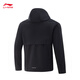 Li Ning Windproof and Water-Repellent丨Assault Jacket for Men and Women Autumn Outdoor Sports Fashion Hooded Cardigan Jacket Fitness Protection Black 451-6 XL