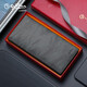 Goldlion [Nuevo producto] Billetera de cupón de cupón de cuero delgado de cuero para hombres Bolsa de plata de algodón de dos colores Gray