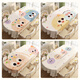 British romantic dopamine table cloth waterproof, oil-proof, non-washing, anti-scalding oval dining table cloth light luxury high-end cartoon coffee table cloth [ZB11166] clingy bean bag 90*150cm [suitable for coffee table]