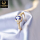 Congye tanzanite ring women's s925 silver niche design ring tanzanite bare stone self-discipline couple ring index finger ring 01#s925 silver tanzanite ring