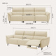 
Gujia Home Furnishing Modern Simple Functional Leather Sofa Zero Wall Sofa Sectional Backrest Head Cowhide Living Room Sofa 6197 [glutinous rice white] Three-person Double Electric 2.71m