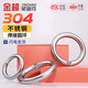 Jinchao 304 stainless steel O-shaped solid welded lifting ring seamless steel ring hammock connection fishing net pull ring steel ring M3*15 (10 pieces)