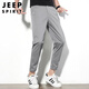 Jeep Spirit Jeep Casual Hosen Herren Frühlings- und Sommerhosen Herreneis Seide dünne lose lose trendige Sporthosen mit neun Punkten