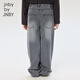 jnby by JNBY[薄绒]江南布衣童装水洗牛仔直筒长裤秋冬男女童儿童1OAE12350 986/牛仔白 110cm