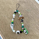 Beiyipin Panda Mobile Phone Lanyard Mobile Phone Chain Wrist Lanyard Short Bead String Chain Women's High-end Sense Pendant Hand-proof Drop Pendant Personalized Cute Pet Pendant
