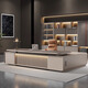 Chengyu boss desk simple modern desk supervisor desk and chair combination luxury double cabinet president manager desk office furniture 2.0 meters luxury boss desk